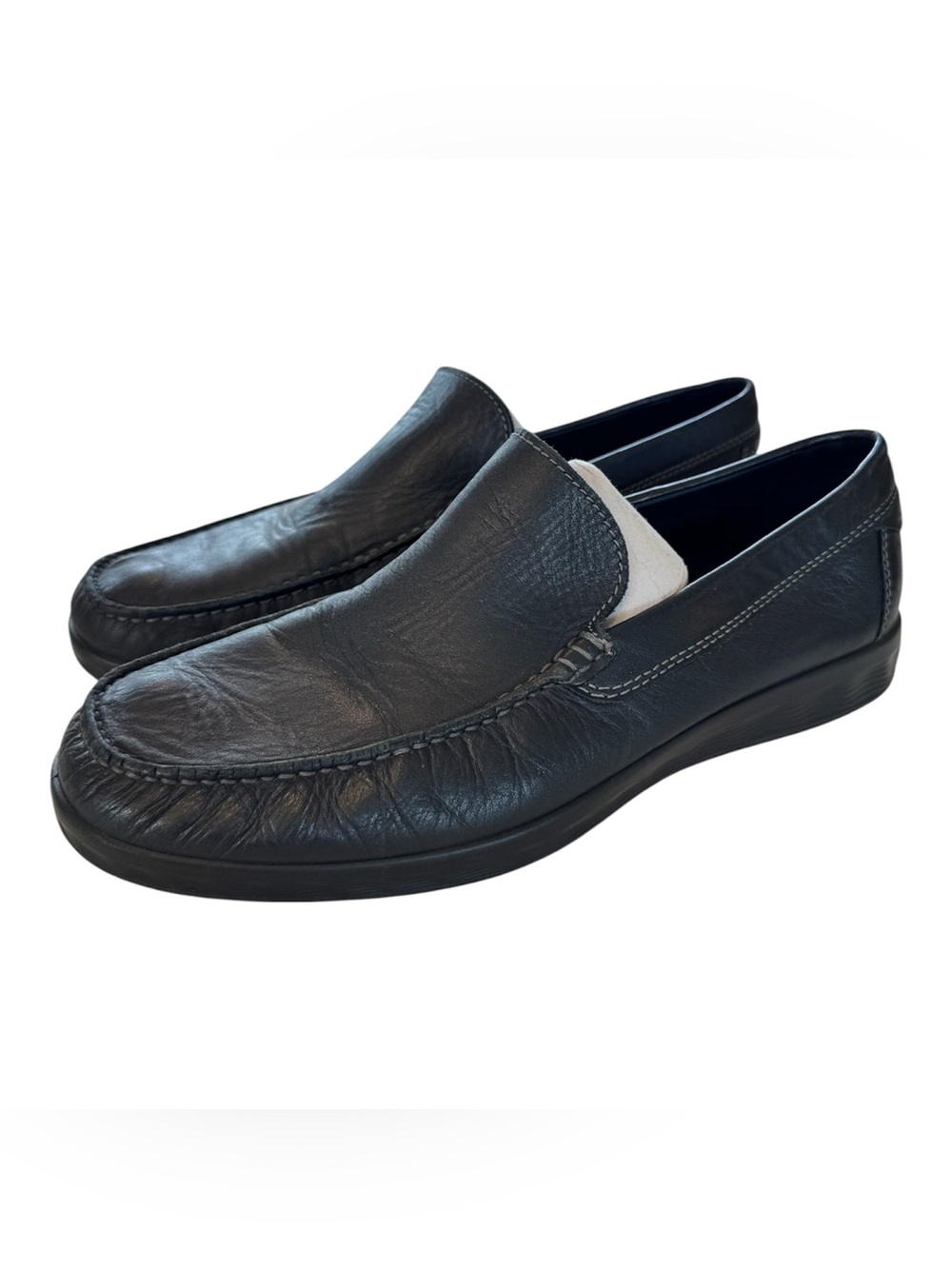 ECCO Mens S Lite Moc Classic Loafer Black Leather Comfort Shoe 10-10.5 / 44